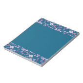 Bloc-notes floral - Bordure Turquoise profonde Lux (Tourné)