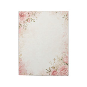 Bloc-notes floral chrétien