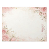 Bloc-notes floral chrétien personnalisé (Devant)