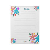 Bloc-notes floral coloré (Tourné)