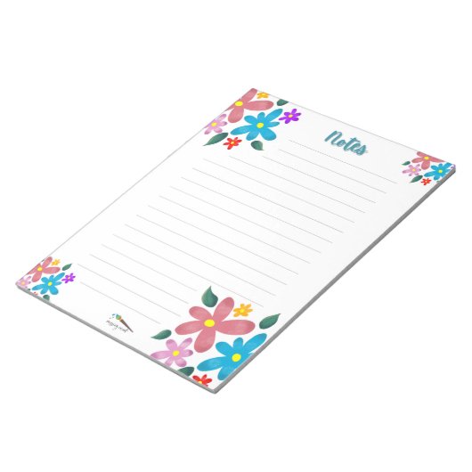 Bloc-notes floral coloré (Incliné)