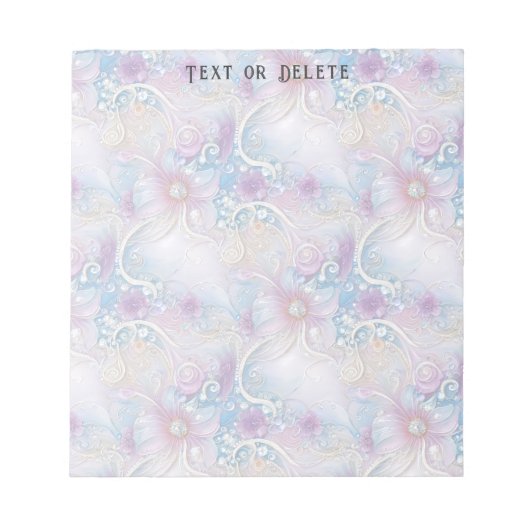 Bloc-notes floral coloré pour pierres précieuses (Devant)