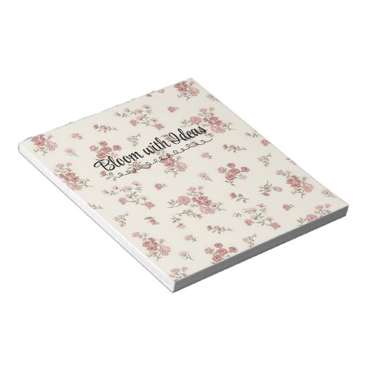 Bloc-notes floral - Cute & Practical pour les note (Incliné)