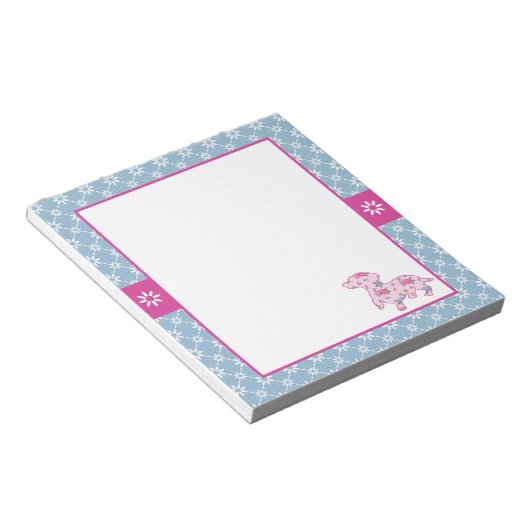 Bloc-notes floral Dachshund (Incliné)