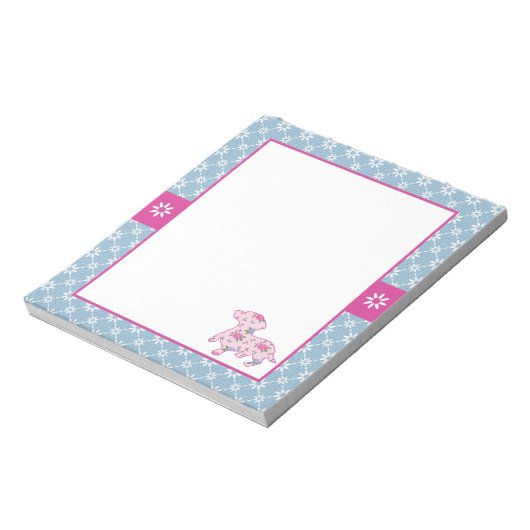 Bloc-notes floral Dachshund (Tourné)