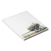 Bloc-notes floral de fleurs printanières aquarelle (Incliné)