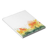 Bloc-notes floral de fleurs printanières aquarelle (Incliné)