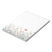 Bloc-notes floral de fleurs printanières aquarelle (Tourné)