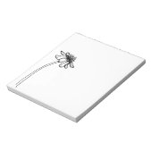 Bloc-notes floral de la ligne noire Parfait pour l (Tourné)