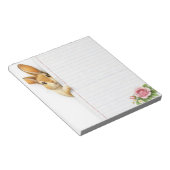 Bloc-notes floral de lapin mignon | Écriture de la (Incliné)