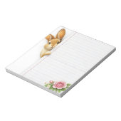 Bloc-notes floral de lapin mignon | Écriture de la (Tourné)