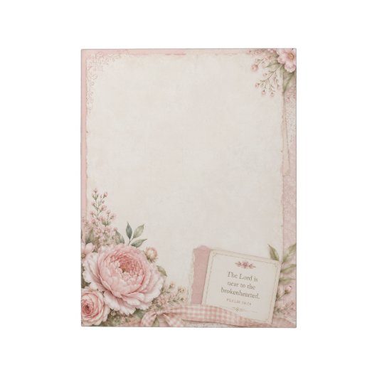 Bloc-notes floral des Écritures chrétiennes (Tourné)