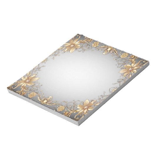 Bloc-notes floral doré (Tourné)