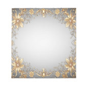 Bloc-notes floral doré (Devant)