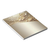 Bloc-notes floral doré orné moderne (Incliné)