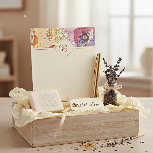 Bloc-notes floral élégant
