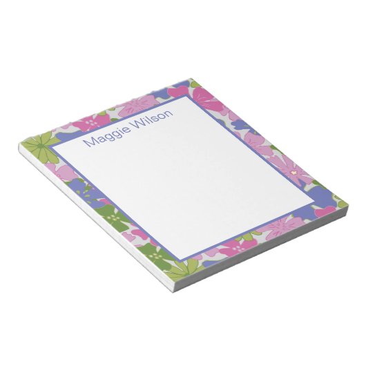 Bloc-notes floral éparpillé (Incliné)