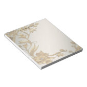 Bloc-notes floral Feuille doré (Incliné)