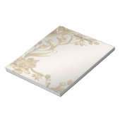 Bloc-notes floral Feuille doré (Tourné)