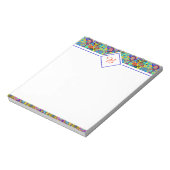 Bloc-notes floral fleuri brillant en paisley (Tourné)