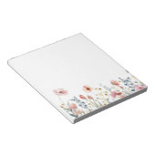 Bloc-notes floral Fleurs printanières aquarelle co (Incliné)