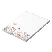 Bloc-notes floral Fleurs printanières aquarelle co (Tourné)