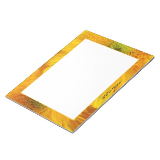 Bloc-notes floral gai-jaune Gerbera (Incliné)