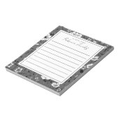 Bloc-notes floral gris (Tourné)