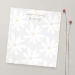 Bloc-notes floral gris mou<br><div class="desc">mignon motif marguerrier sur arrière - plan gris clair.</div>