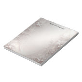 Bloc-notes floral ivoire blanc (Tourné)