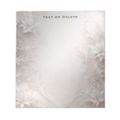 Bloc-notes floral ivoire blanc (Devant)