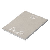 Bloc-notes Floral Kraft Boho Country (Tourné)