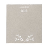 Bloc-notes Floral Kraft Boho Country (Devant)