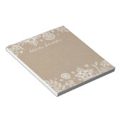 Bloc-notes floral Kraft Rustique (Incliné)