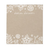 Bloc-notes floral Kraft Rustique (Devant)