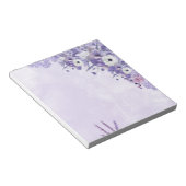 Bloc-notes floral Lavender pour notes quotidiennes (Incliné)