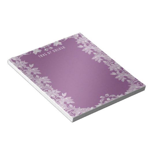 Bloc-notes floral Lilac moderne (Incliné)