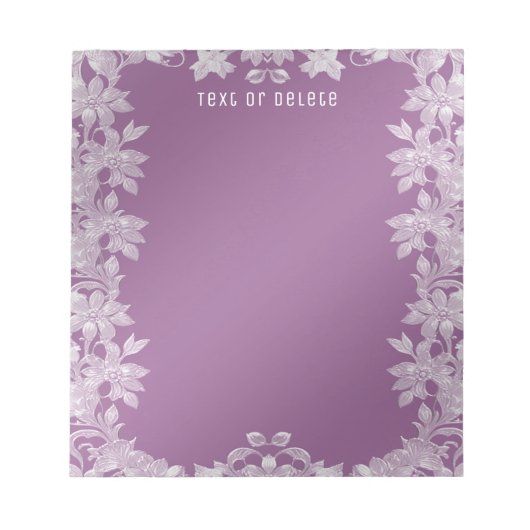 Bloc-notes floral Lilac moderne (Devant)
