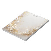 Bloc-notes floral or blanc (Tourné)