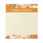 Bloc-notes floral Orange Groove (Devant)