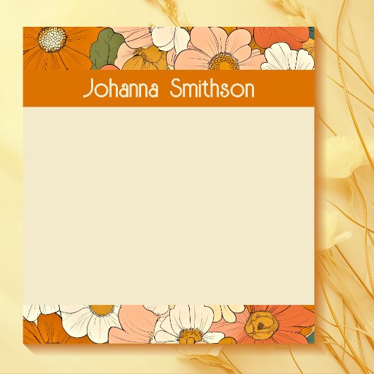 Bloc-notes floral Orange Groove