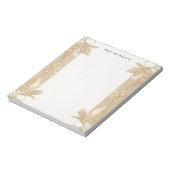 Bloc-notes floral orné d'or (Tourné)