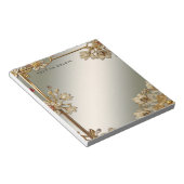 Bloc-notes floral orné d'or (Incliné)