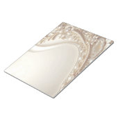 Bloc-notes floral orné élégant en or (Incliné)