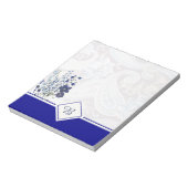 bloc-notes floral paisley bleu (Tourné)