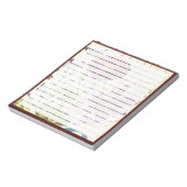 Bloc-notes floral papillon rouge (Tourné)
