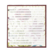 Bloc-notes floral papillon rouge (Devant)