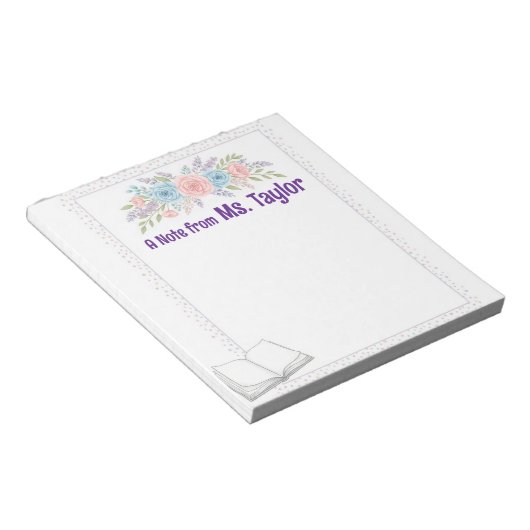 Bloc-notes floral Pastel (Incliné)