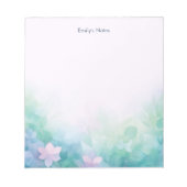 Bloc-notes floral pastel personnalisé (Devant)