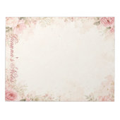 Bloc-notes floral personnalisé (Devant)